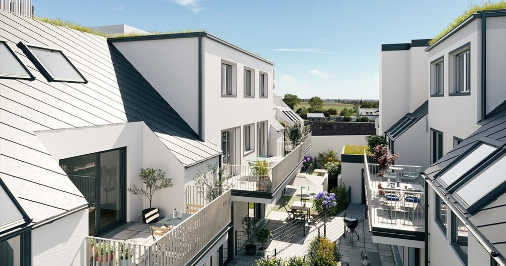 Dachgleiche bei Projekt in Oberlaa