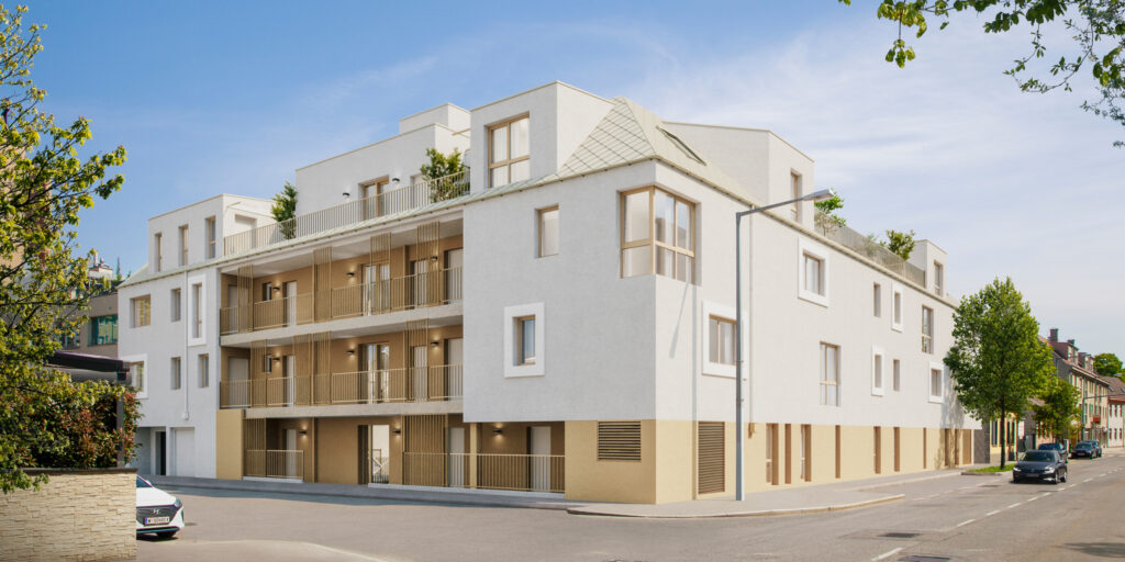 Dachgleiche bei Rustler-Projekten Vincent&Calvi in Wien Liesing
